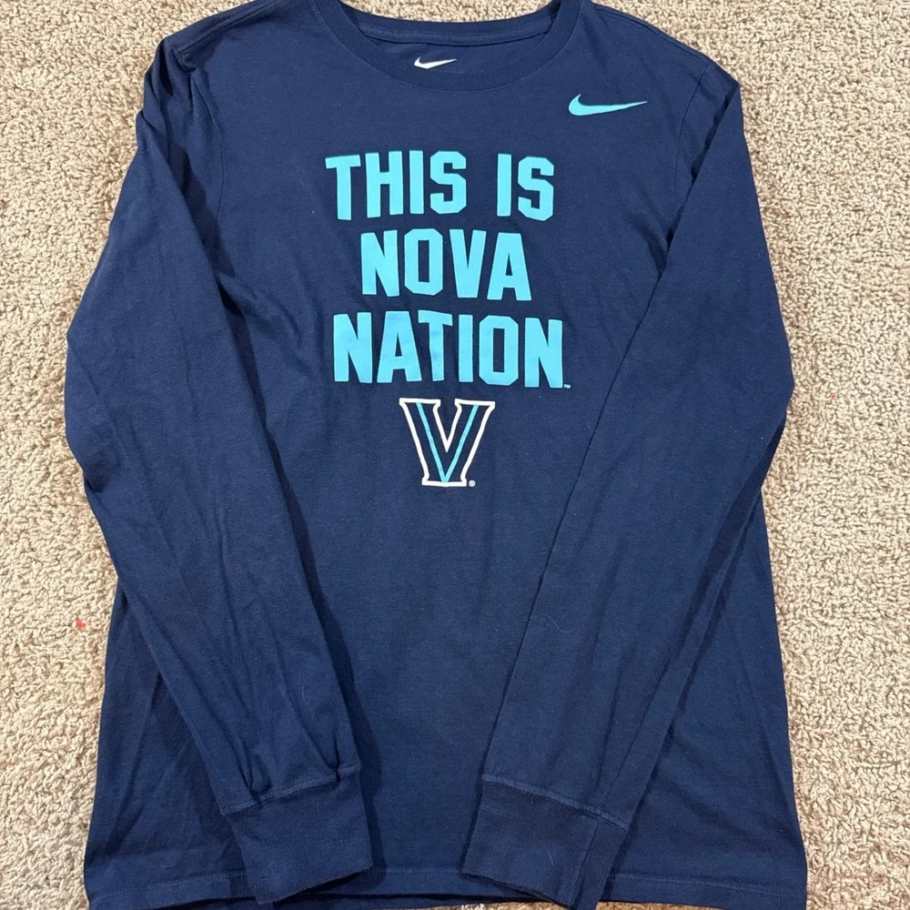 Nike Villanova Wildcats T-Shirt Mens Small Navy Blue Excellent Nova Nation Tee